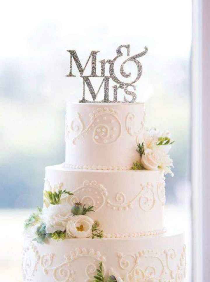 Glitter plateado en tu cake topper - 1