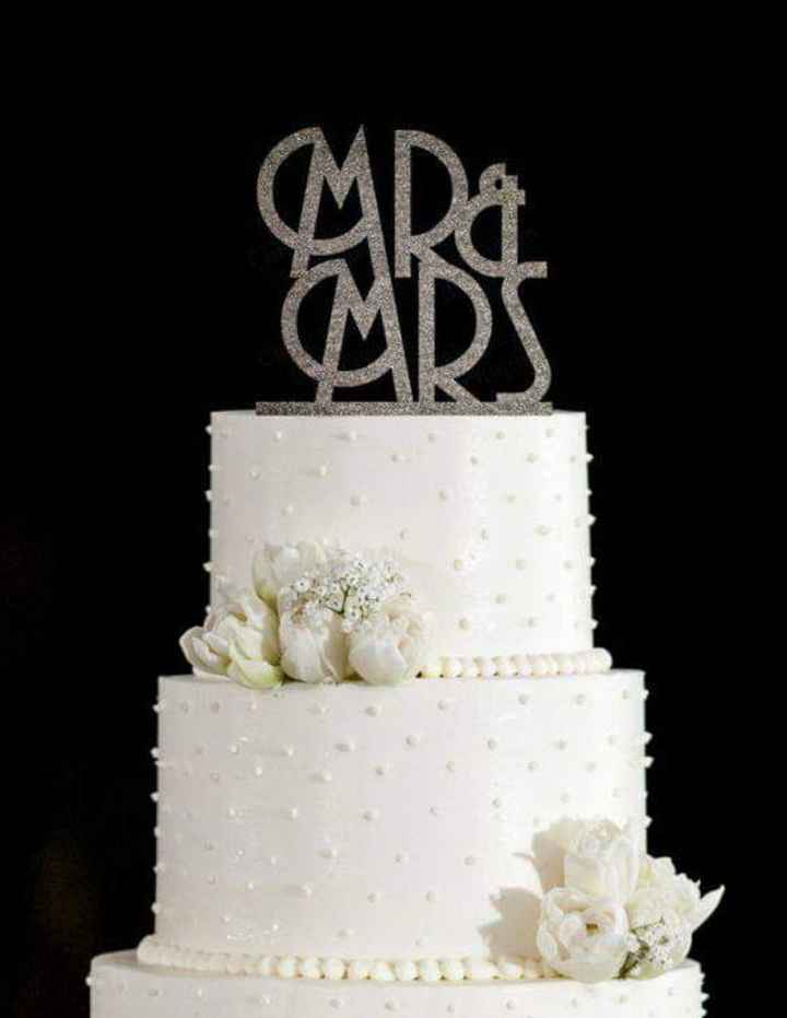Glitter plateado en tu cake topper - 2