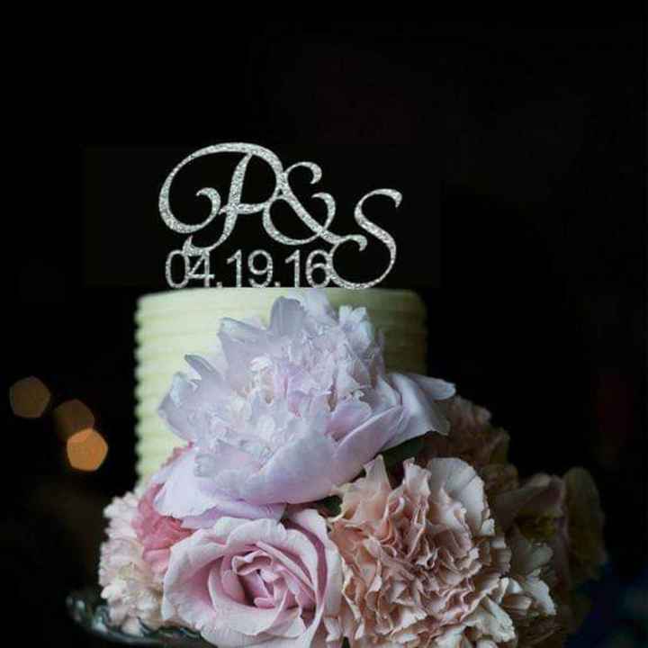 Glitter plateado en tu cake topper - 4