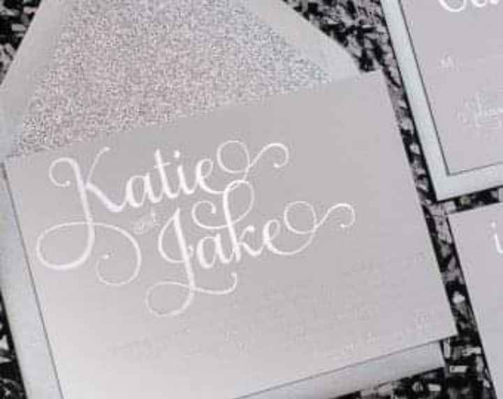 Invitaciones con glitter plateado - 4