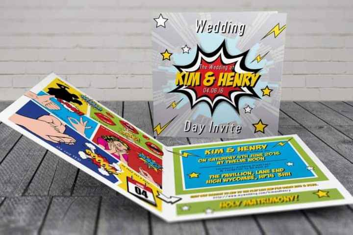 Temática superhéroes: invitaciones y save the date - 1
