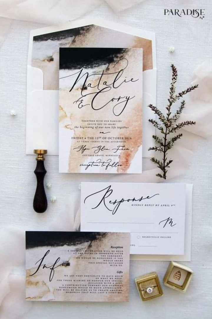 Invitaciones: acuarela y caligrafía - 1