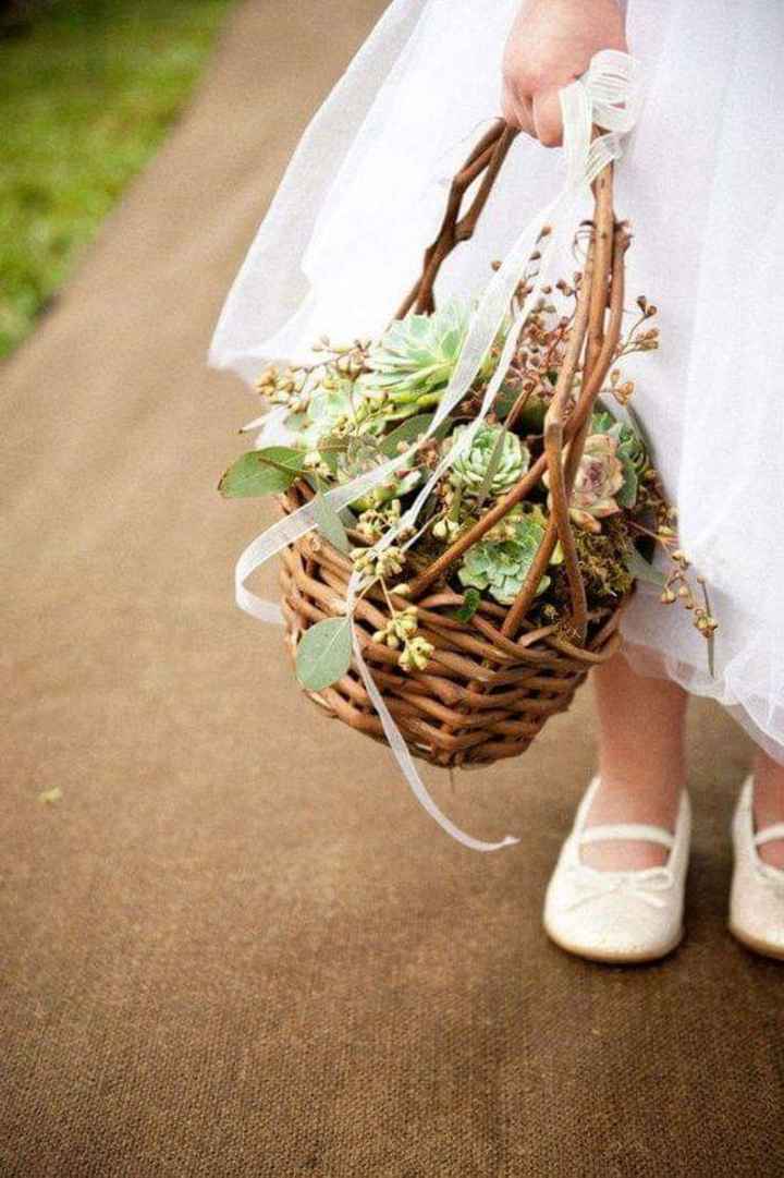 Boda rústica: canastitas con suculentas - 1