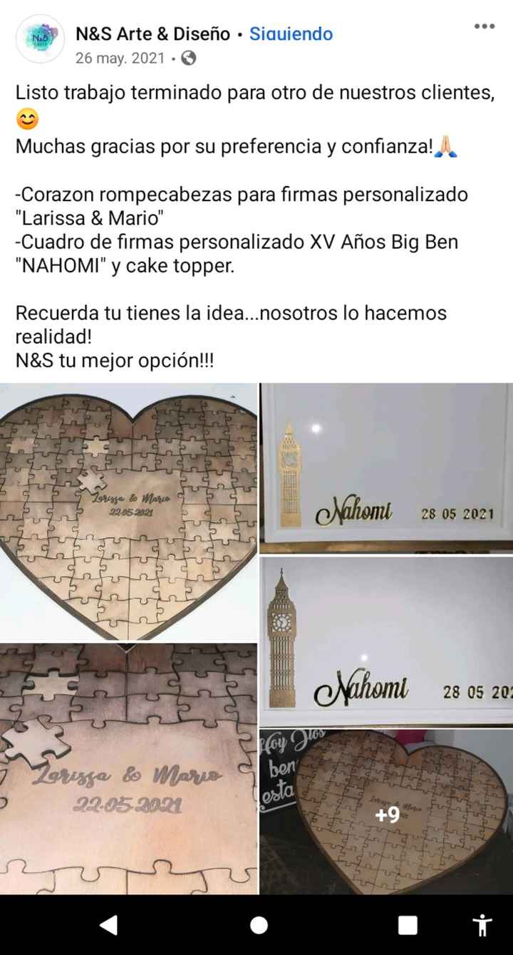 Libro de firmas: un rompecabezas - 1