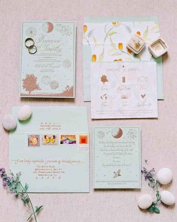 Boda primaveral: invitaciones en tonos suaves y frescos - 3