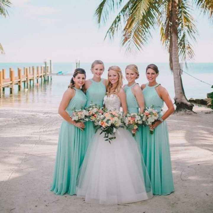Boda en playa:color menta - 1
