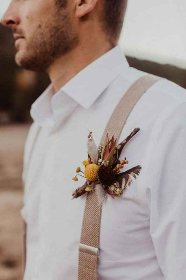 Otoño: boutonniere con estilo bohemio - 3