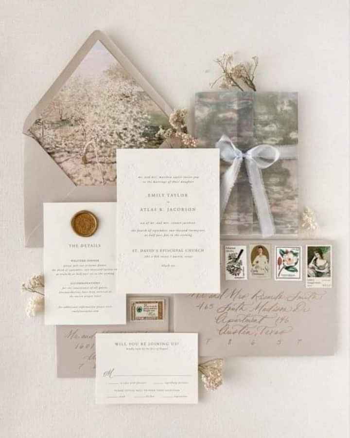 Invitaciones:sobres con interiores decorados - 3
