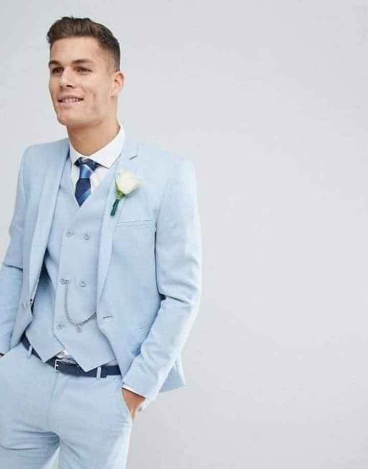 Trajes para novio y padrinos en color azul - 3