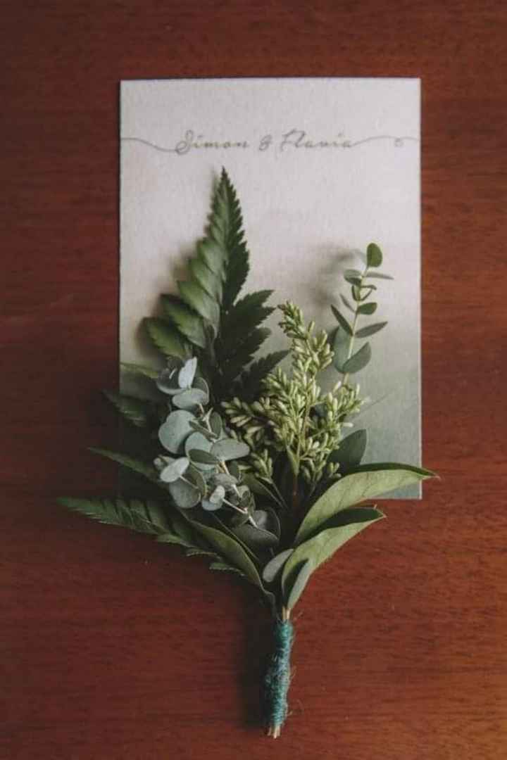 Boutonniere con estilo minimalista - 1