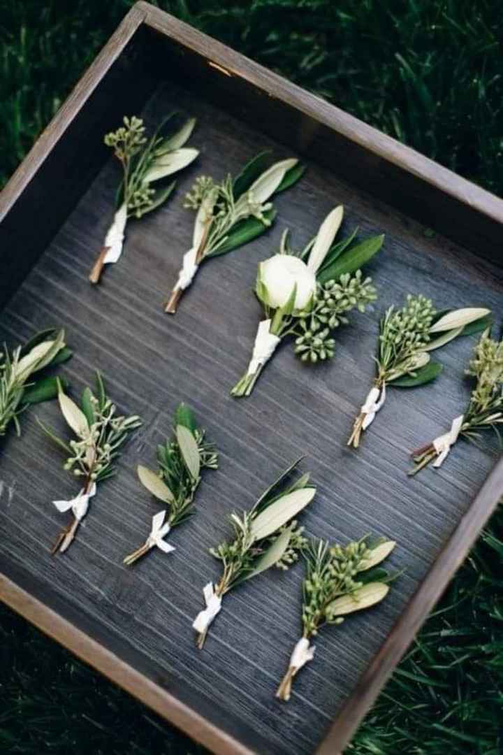 Boutonniere con estilo minimalista - 3