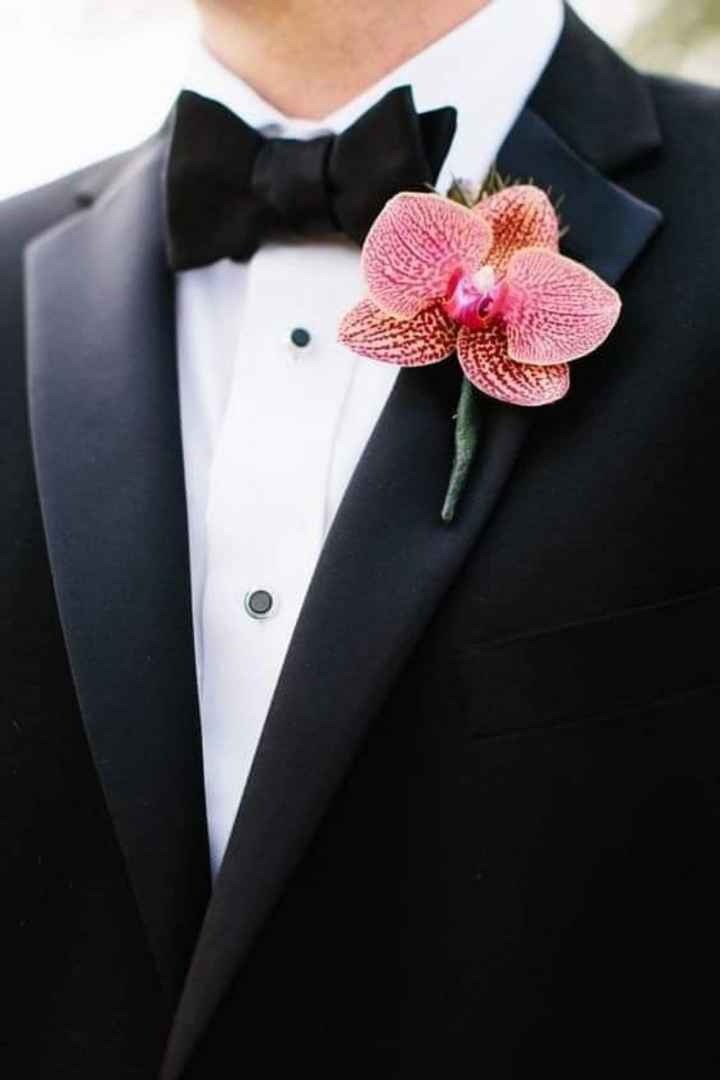 Boutonniere con orquídeas - 3