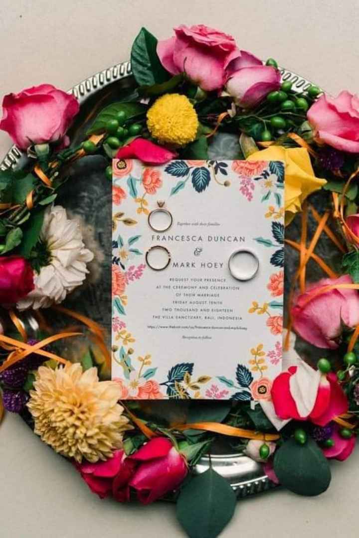 Primavera: invitaciones con tonos vibrantes y flores - 2