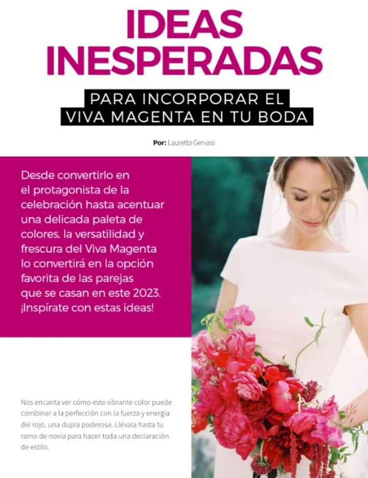Incorpora el Viva Magenta a tu boda - 1