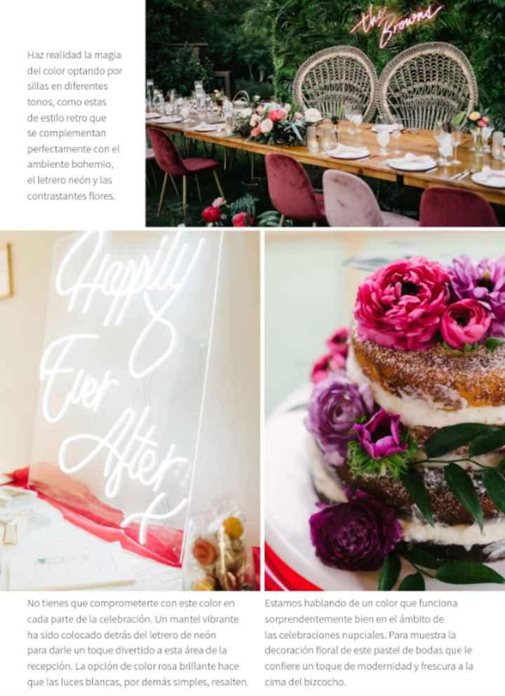Incorpora el Viva Magenta a tu boda - 3