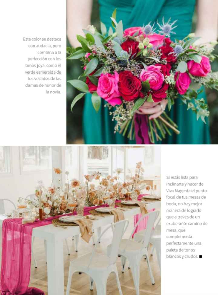 Incorpora el Viva Magenta a tu boda - 4