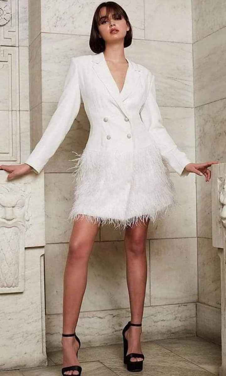 Boda civil: vestido tipo blazer - 1