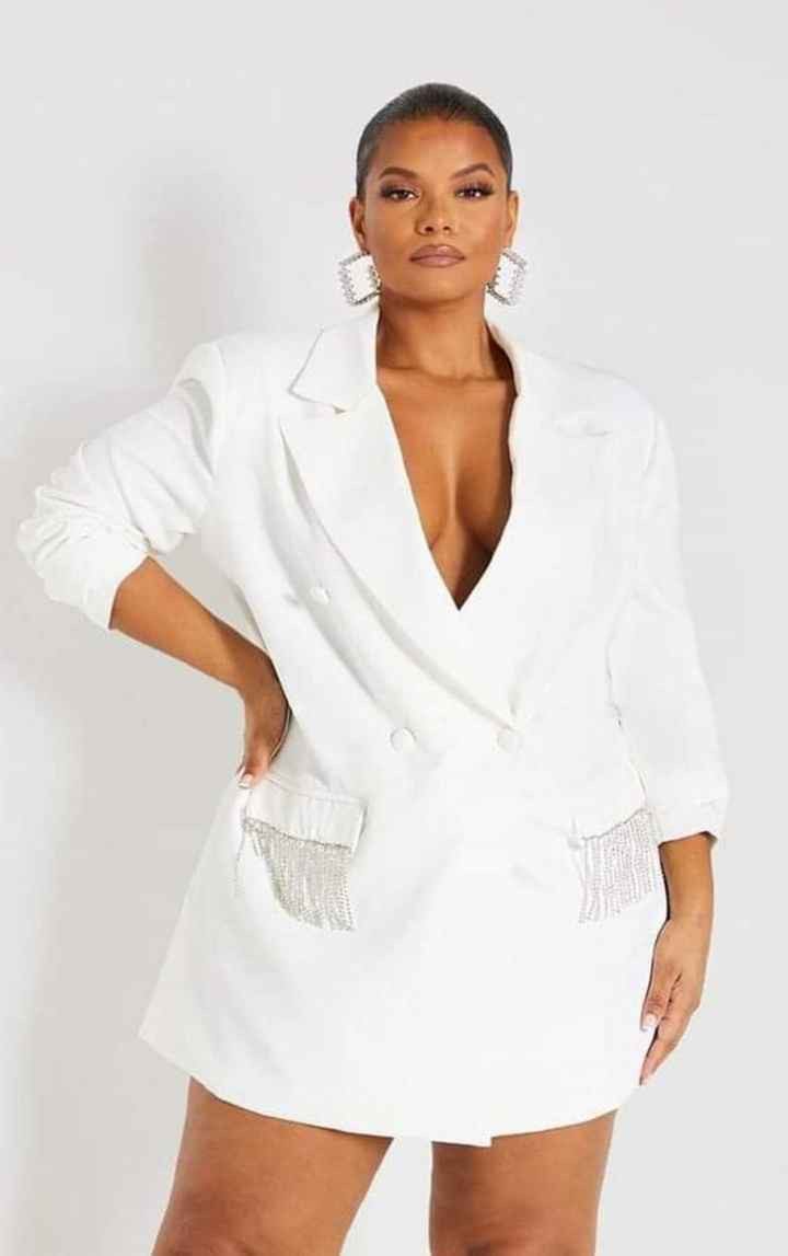 Boda civil: vestido tipo blazer - 3