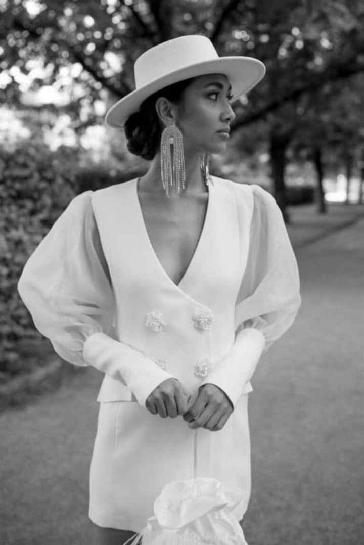 Boda civil: vestido tipo blazer - 4