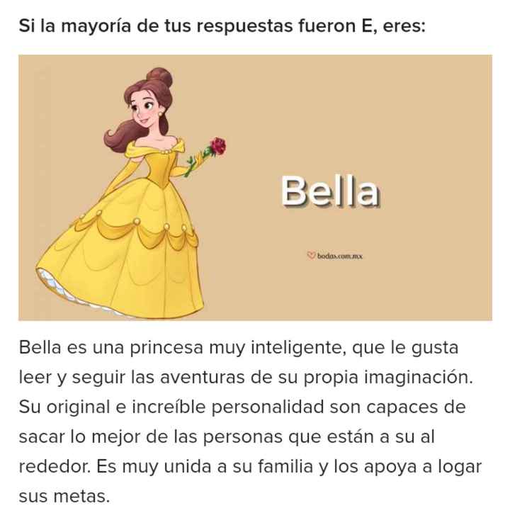 Resultados: ¿Qué princesas de Disney eres? - 1