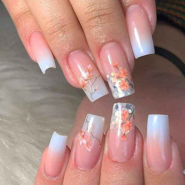 Primavera:uñas con diseños de delicadas flores🌸🌺🌹 - 1