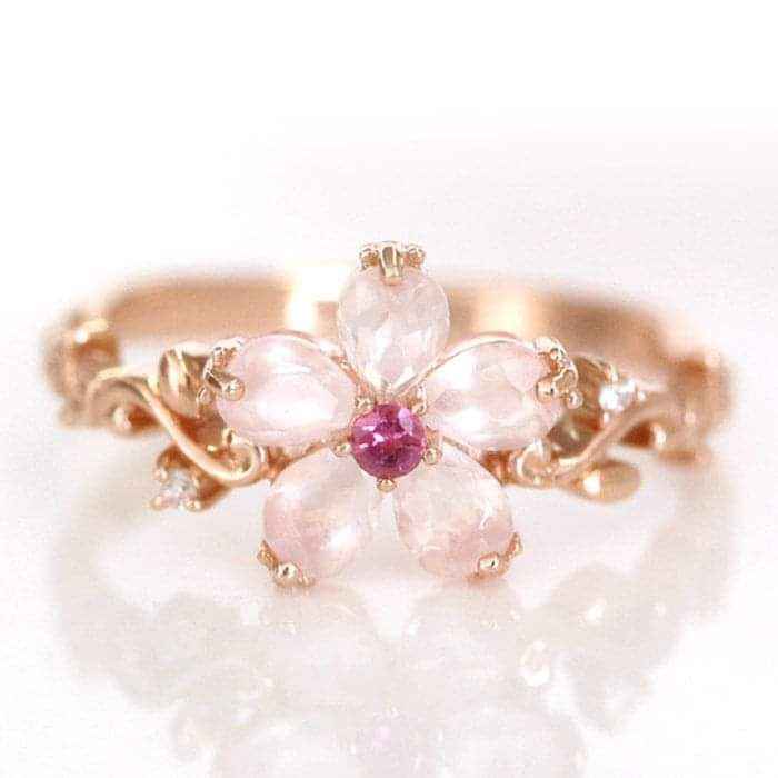 Anillos de compromiso con forma de flor 🌺 - 1