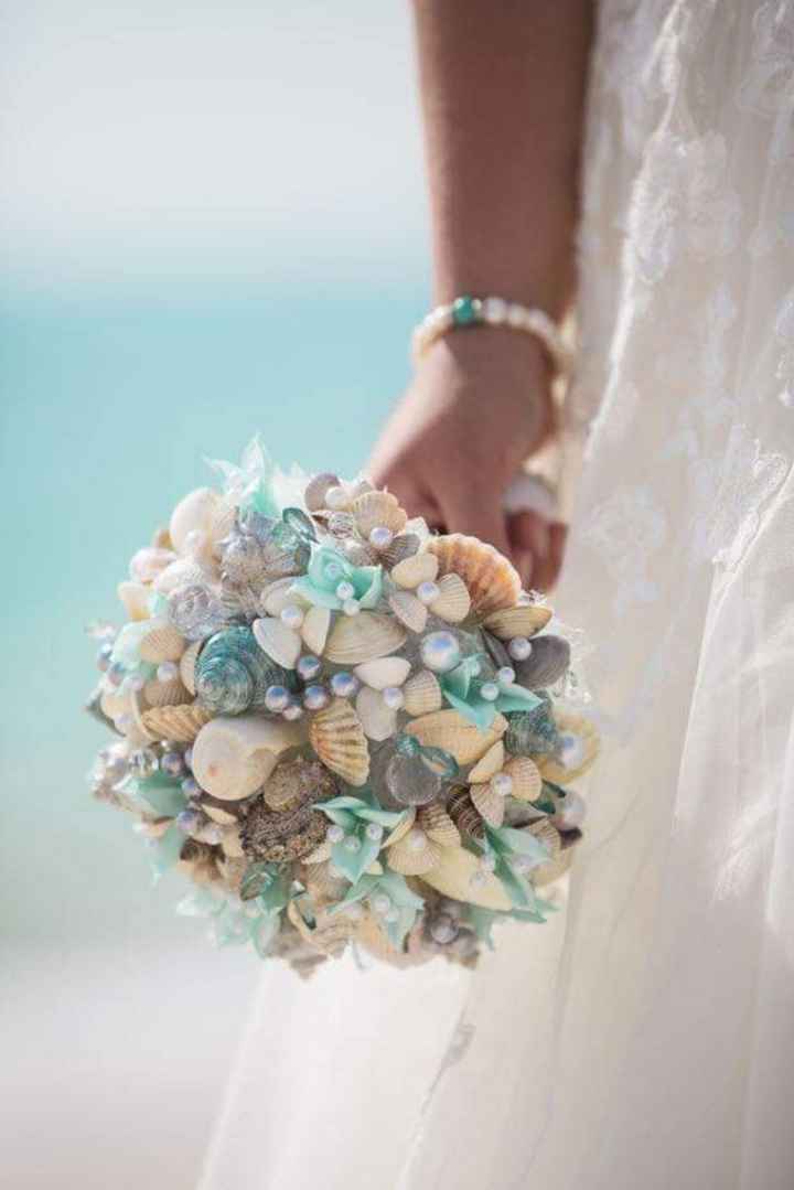 Boda en la playa:el ramo 🌴🐚 - 3