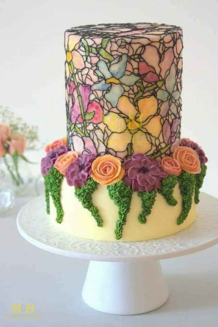 Pasteles con diseño tipo vitral - 1
