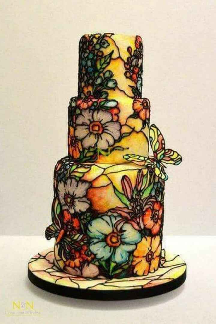 Pasteles con diseño tipo vitral - 2