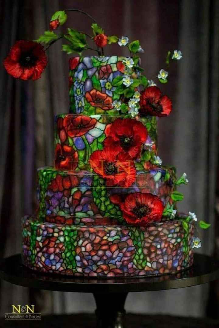 Pasteles con diseño tipo vitral - 5