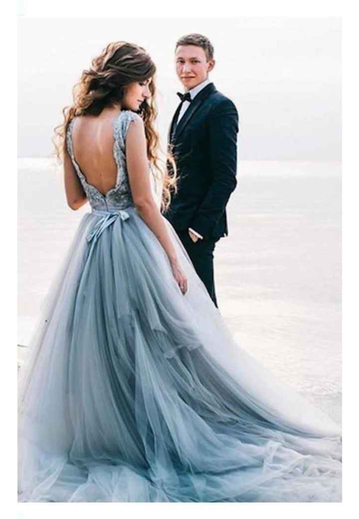 Vestidos de novia en color azul 💙 - 23