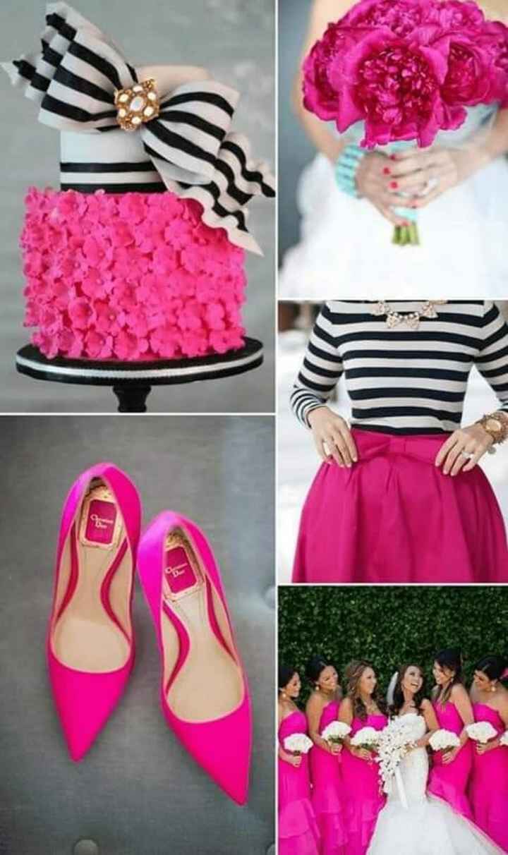 Tu boda con rayas y color fucsia - 2