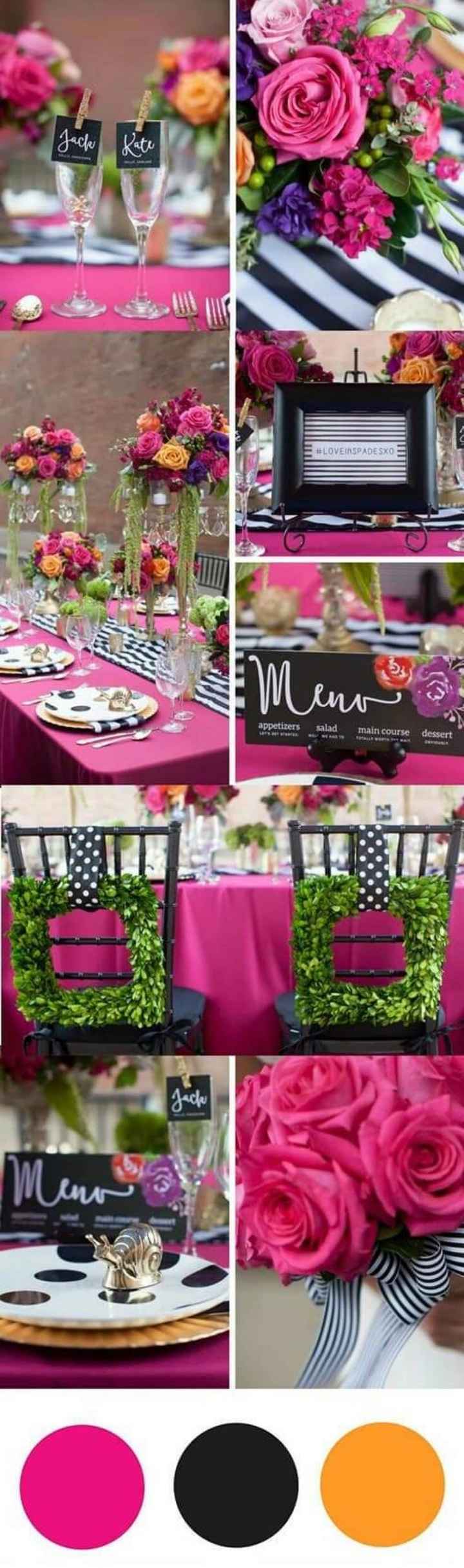 Tu boda con rayas y color fucsia - 3