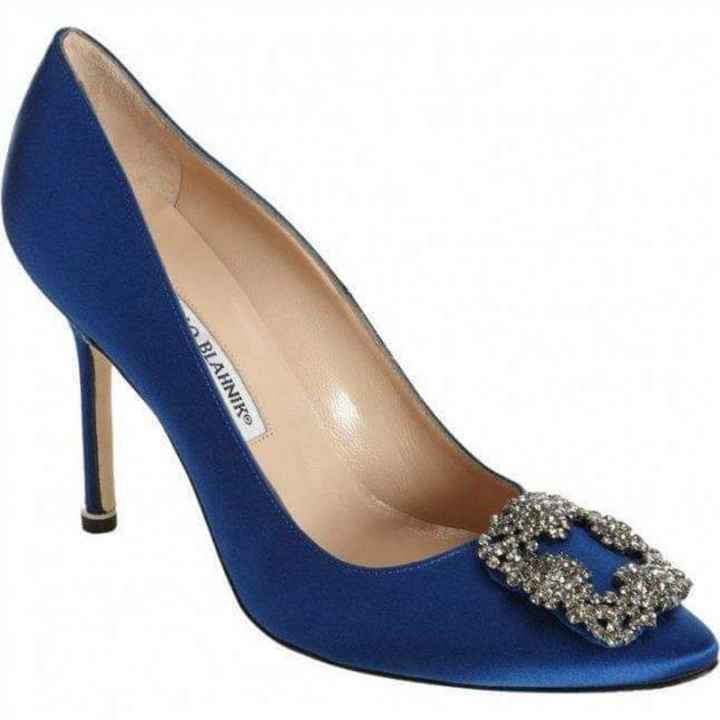 Zapatos para novias en azul rey - 1