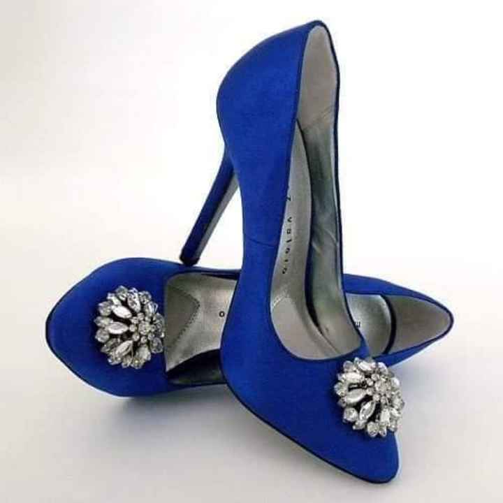 Zapatos para novias en azul rey - 2