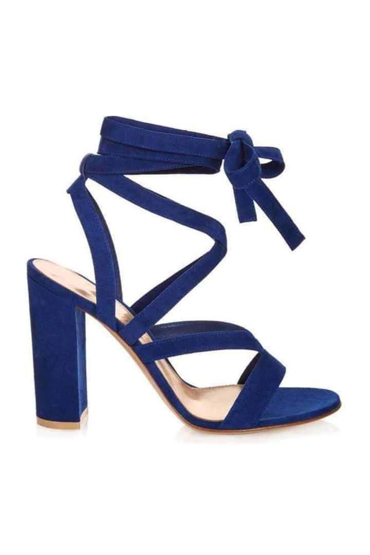 Zapatos para novias en azul rey - 5