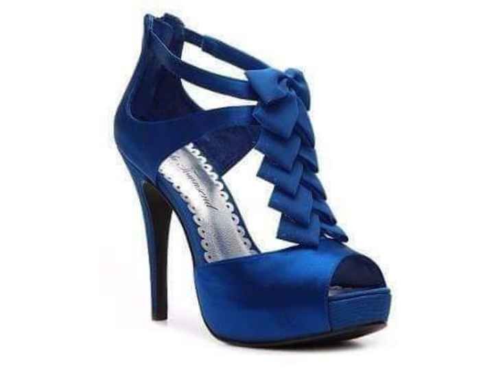 Zapatos para novias en azul rey - 6