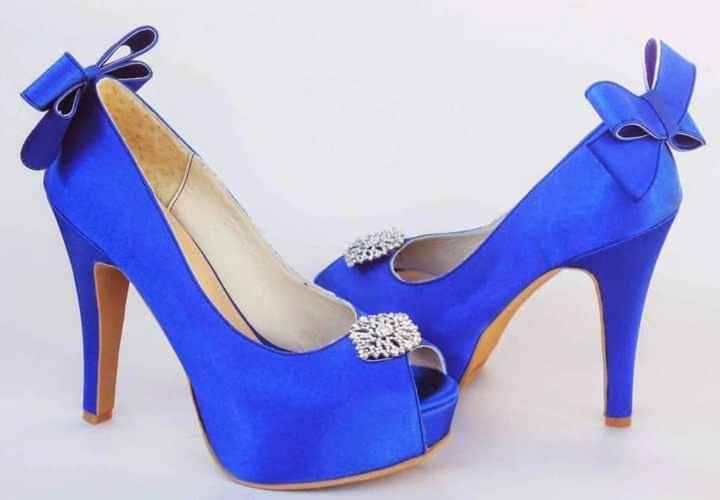 Zapatos para novias en azul rey - 9