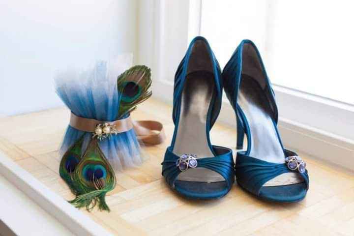 Zapatos para novias en azul rey - 10