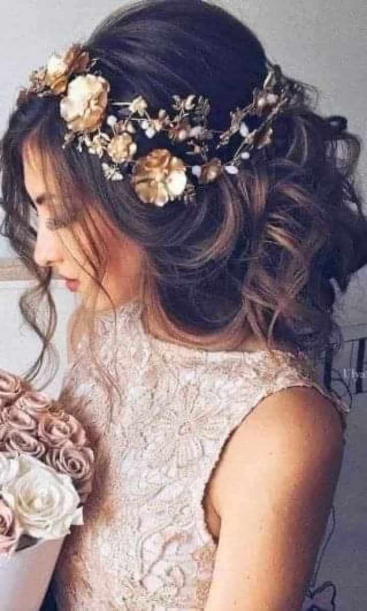 Diademas y tiaras con flores metálicas - 1
