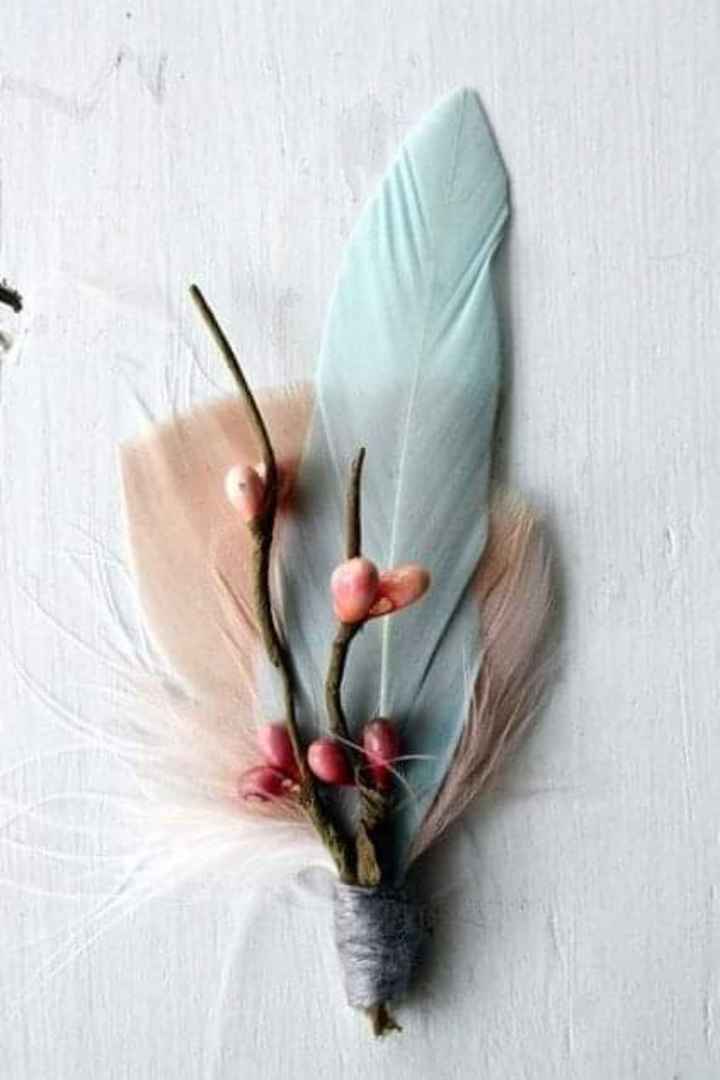Boutonniere con estilo bohemio - 3