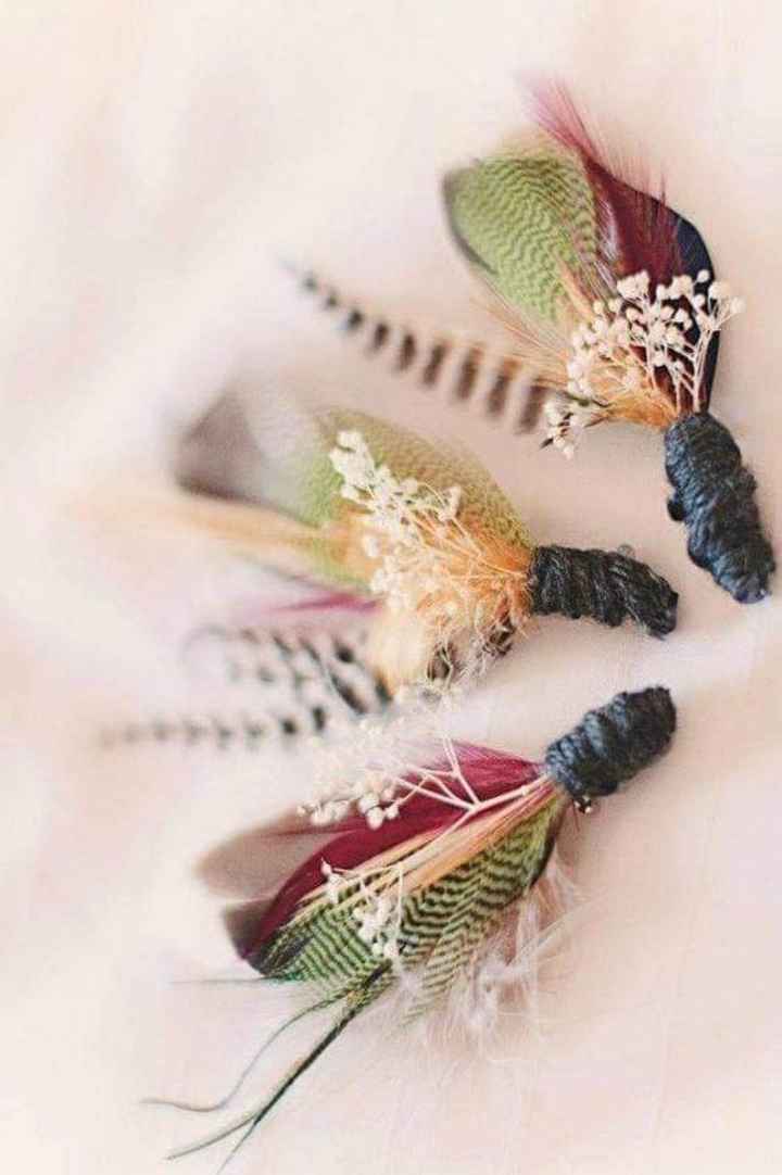 Boutonniere con estilo bohemio - 4