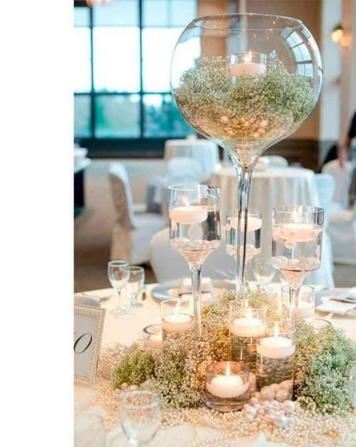 Centros de mesa con copas 🍸 - 4