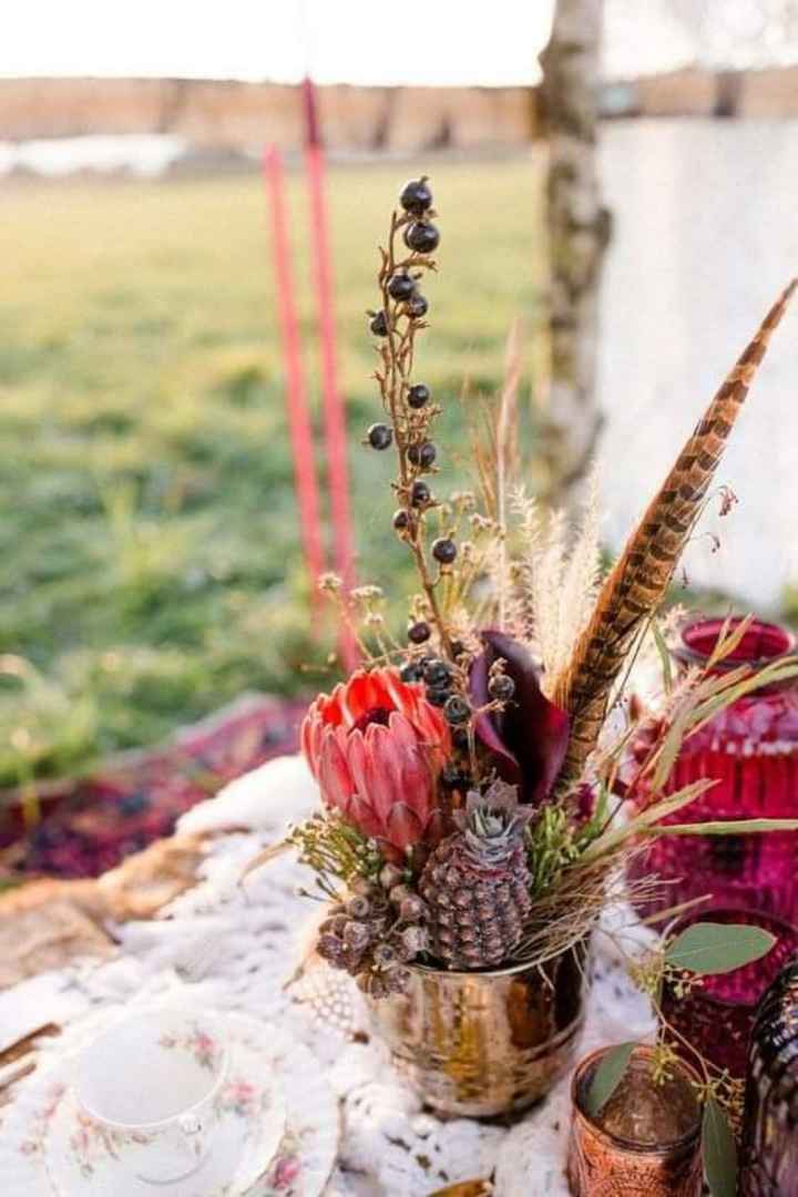 Centros de mesa con plumas - 3