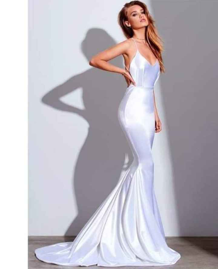 Vestidos de novia con linda y delicada seda - 2