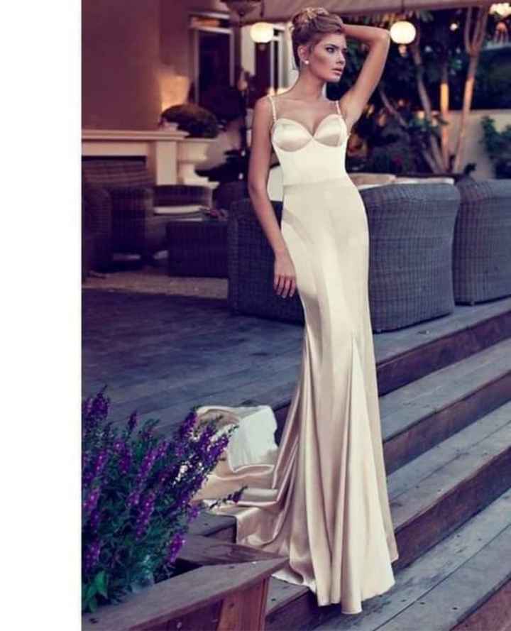 Vestidos de novia con linda y delicada seda - 5