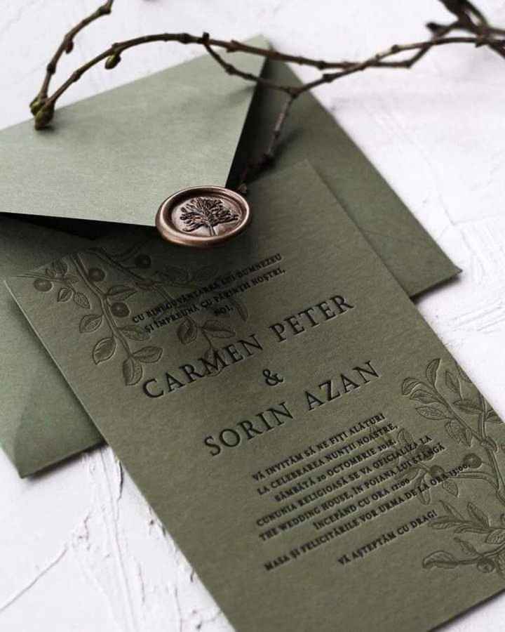 Invitaciones con sellos de cera,listones y pequeñas flores - 8