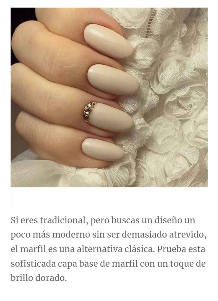 Uñas:lindos diseños para asombrar el día de tu boda - 12