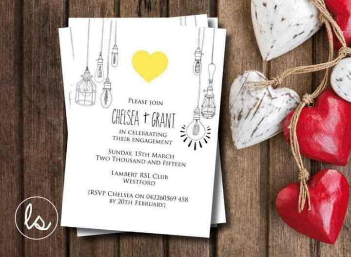Invitaciones con ilustraciones de lamparitas o foquitos - 3