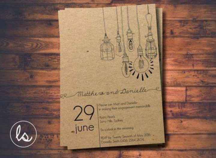 Invitaciones con ilustraciones de lamparitas o foquitos - 4